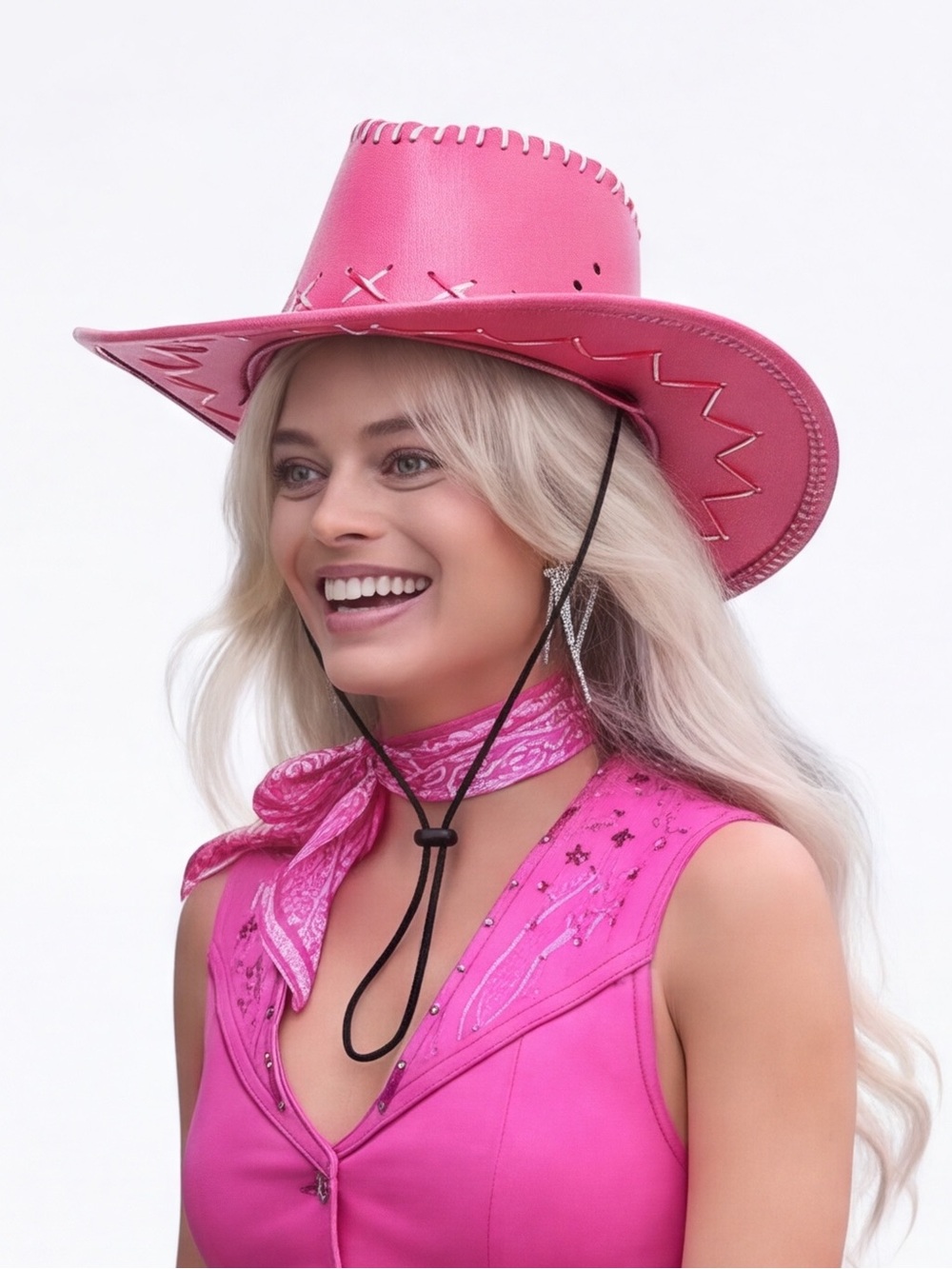 Western cowgirl Hat Party Light up bachelorette Barbie cowgirl Halloween costume